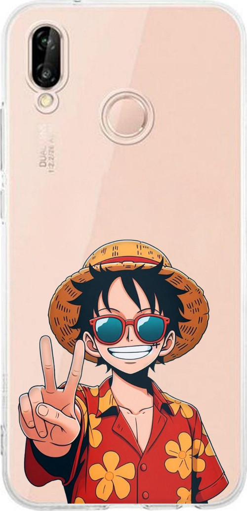 Huawei P20 Lite Uyumlu Monkey D. Luffy Tasarımlı Baskılı Silikon Kılıf