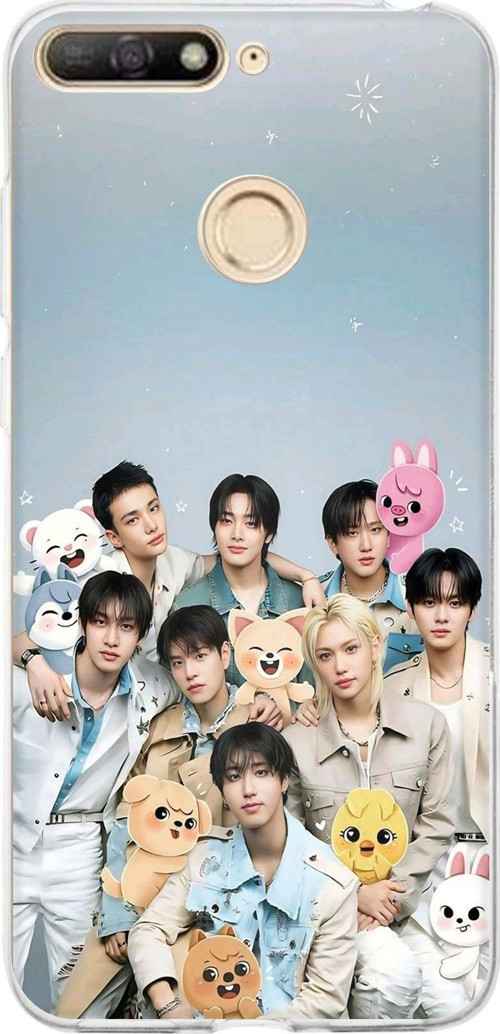 Huawei Y6 2018 - Honor 7A Uyumlu Tray Kids K-Pop Grubu ve SKZOO Temalı Baskılı Silikon Kılıf
