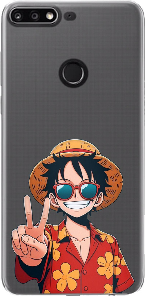 Huawei Y7 2018 - Honor 7C Uyumlu Monkey D. Luffy Tasarımlı Baskılı Silikon Kılıf