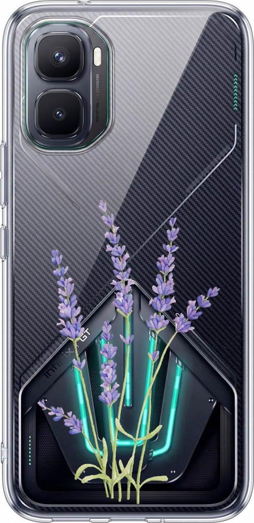Infinix GT 50 Pro Uyumlu Lavanta Çiçek Tasarımlı Baskılı Silikon Kılıf