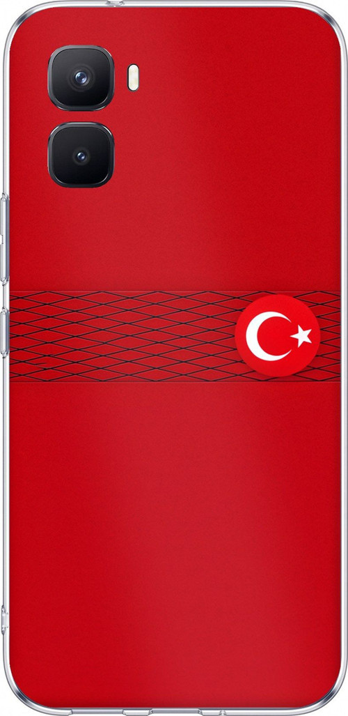 Infinix GT 50 Pro Uyumlu Türk Milli Takım Izgara Desenli Forma Baskılı Silikon Kılıf
