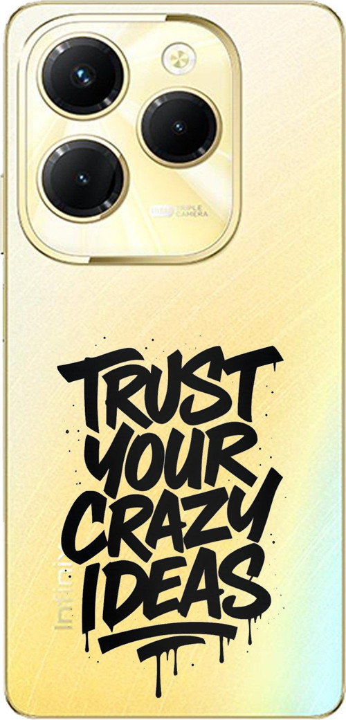 Infinix Hot 40-40 PRO Uyumlu Crazy Trust Baskılı Silikon Kılıf