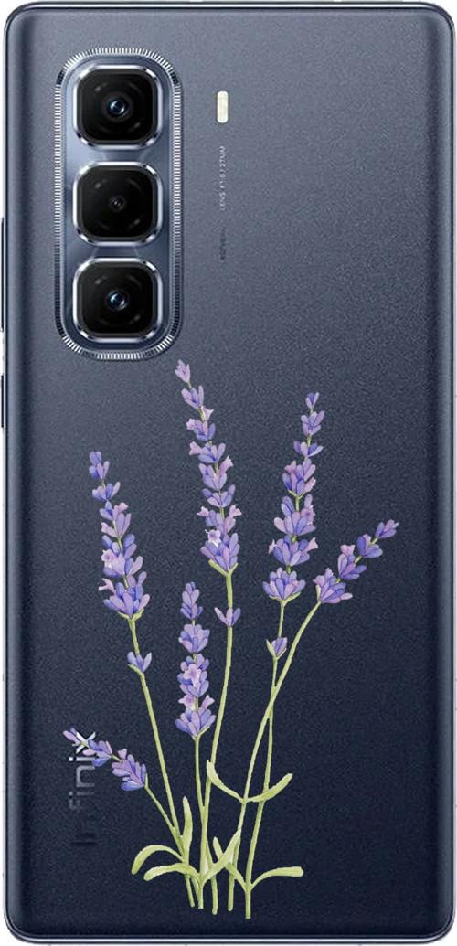 Infinix Hot 50 PRO PLUS+ Uyumlu Lavanta Çiçek Tasarımlı Baskılı Silikon Kılıf