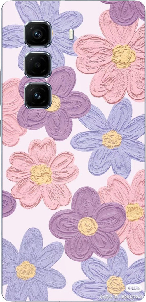 Infinix Hot 50 PRO PLUS+ Uyumlu Renkli Papatyalar Sulu Boya Baskılı Silikon Kılıf