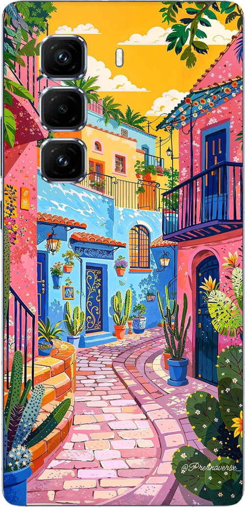 Infinix Hot 50 PRO PLUS+ Uyumlu Renkli Sanat Sokak Silikon Kılıf Baskılı Silikon Kılıf