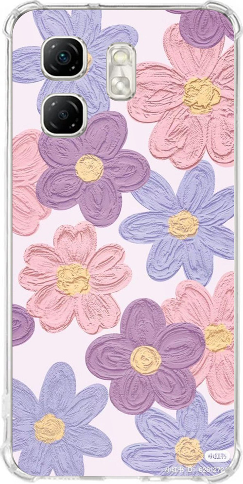 Infinix Hot 50i - Smart 9 Uyumlu Renkli Papatyalar Sulu Boya Baskılı Silikon Kılıf