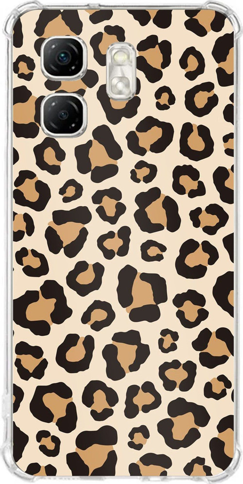 Infinix Hot 50i - Smart 9 Uyumlu Vahşi Zarafet Leopar Desenli Baskılı Silikon Kılıf