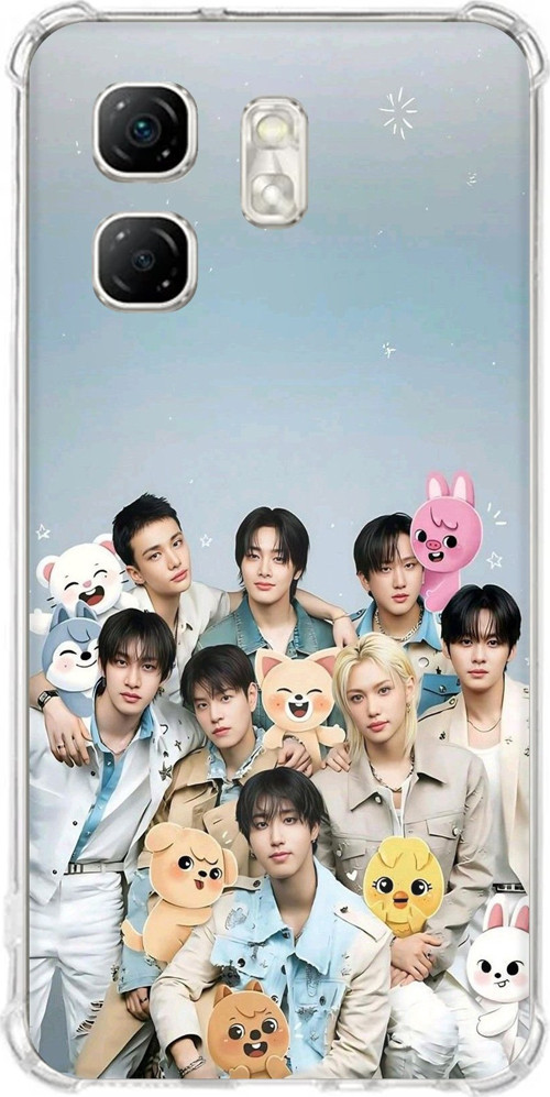 Infinix Hot 50i - Smart 9 Uyumlu Tray Kids K-Pop Grubu ve SKZOO Temalı Baskılı Silikon Kılıf