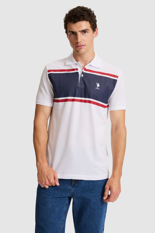 Erkek Beyaz Regular Fit Polo Yaka Tişört 50326938-VR013