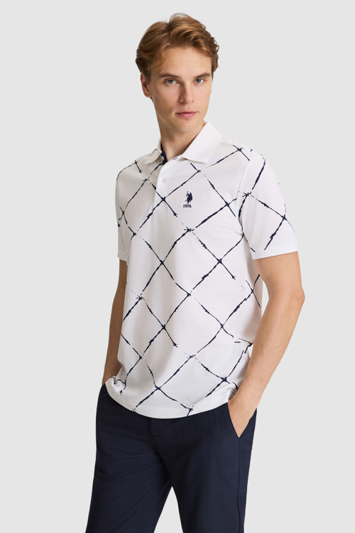 Erkek Beyaz Regular Fit Polo Yaka Tişört 50326954-VR013