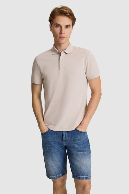 Erkek Taş Slim Fit Polo Yaka Basic Tişört 50327003-VR049