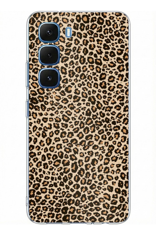 Infinix Hot 60 - Hot 60i Uyumlu Leopar Tasarımlı Baskılı Silikon Kılıf