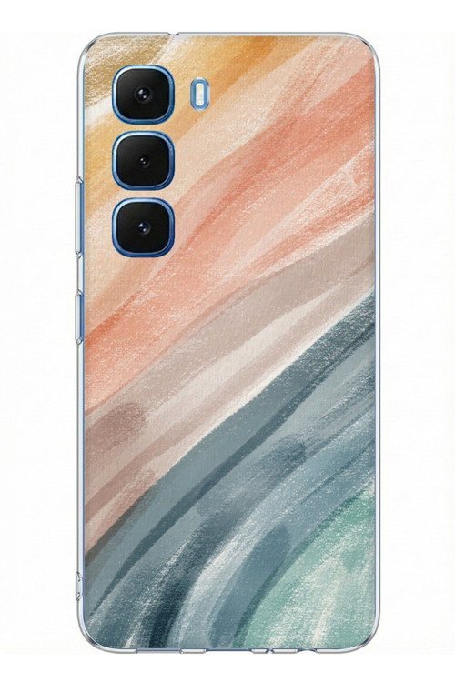 Infinix Hot 60 - Hot 60i Uyumlu Modern Renk Paleti Baskılı Silikon Kılıf