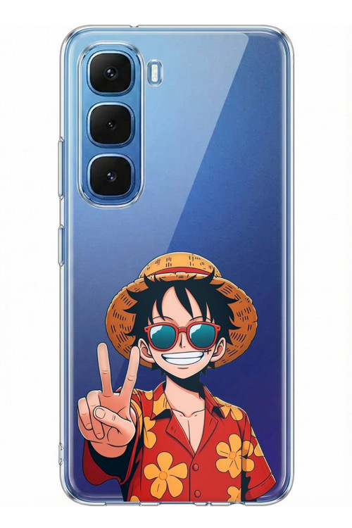 Infinix Hot 60 - Hot 60i Uyumlu Monkey D. Luffy Tasarımlı Baskılı Silikon Kılıf