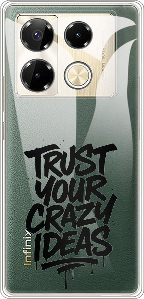 Infinix Note 40 PRO Uyumlu Crazy Trust Baskılı Silikon Kılıf