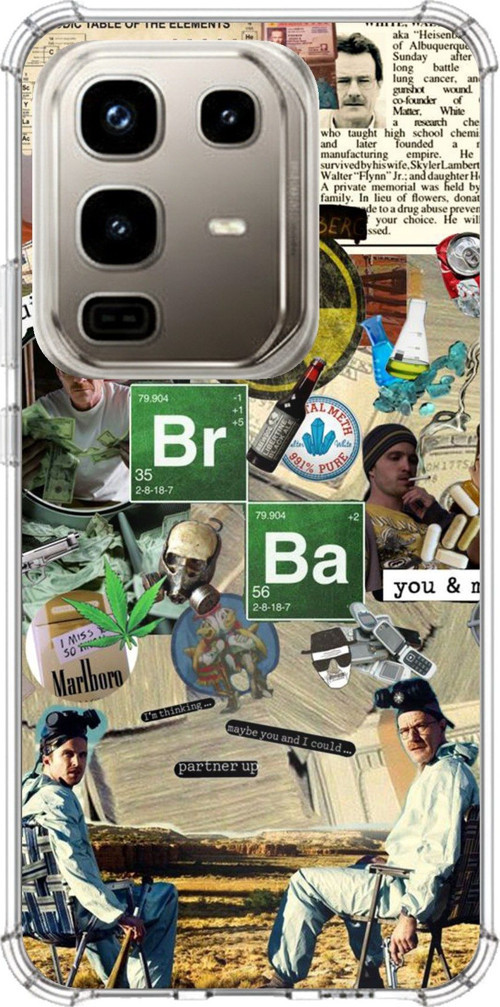 Infinix Note 50 PRO Uyumlu Breaking Bad Kolaj Baskılı Silikon Kılıf