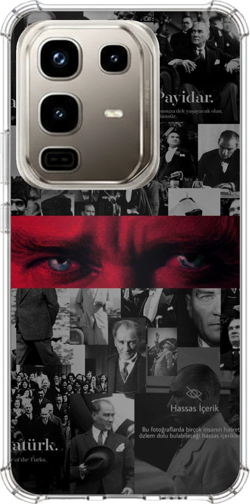 Infinix Note 50 PRO Uyumlu Atatürk Gözler Tasarım Baskılı Silikon Kılıf