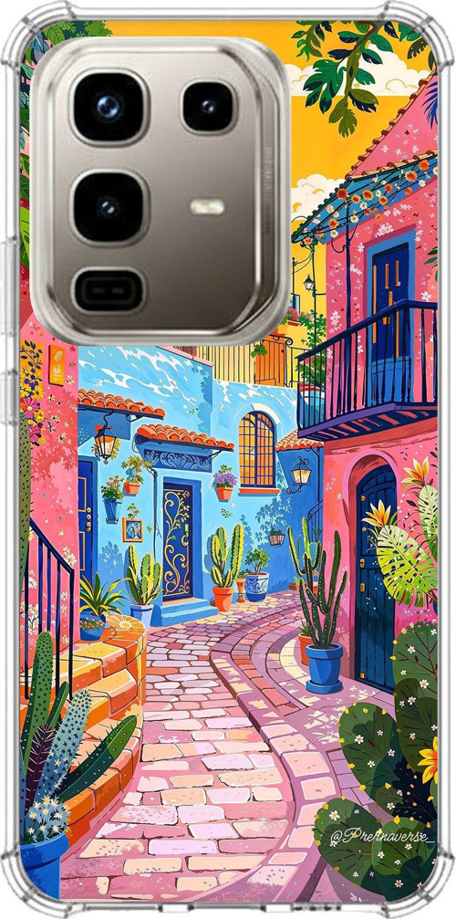 Infinix Note 50 PRO Uyumlu Renkli Sanat Sokak Silikon Kılıf Baskılı Silikon Kılıf