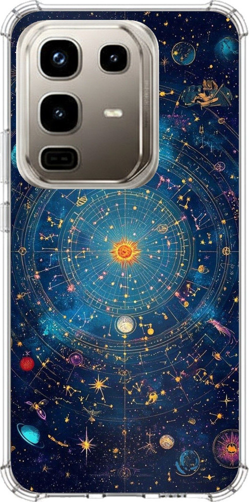 Infinix Note 50 PRO Uyumlu Yıldız Atlası Kozmik Rehber Baskılı Silikon Kılıf