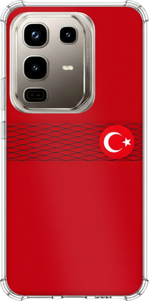 Infinix Note 50 PRO Uyumlu Türk Milli Takım Izgara Desenli Forma Baskılı Silikon Kılıf