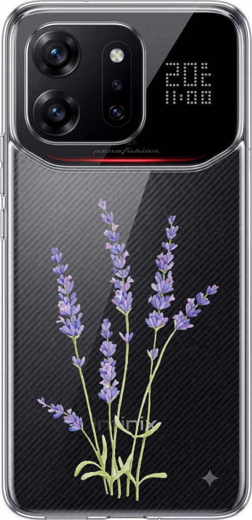 Infinix Note 60 Ultra Uyumlu Lavanta Çiçek Tasarımlı Baskılı Silikon Kılıf