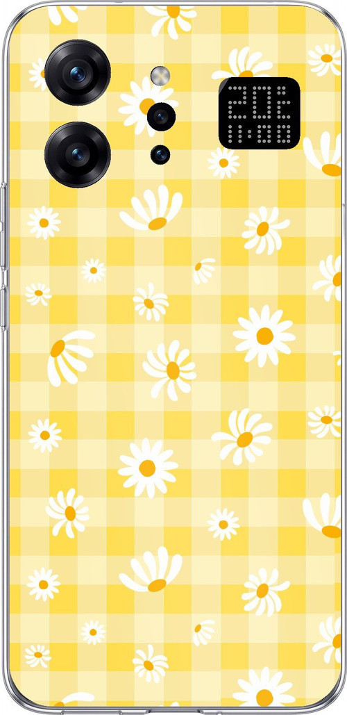 Infinix Note 60 Ultra Uyumlu Sarı Papatya Bahçesi Baskılı Silikon Kılıf