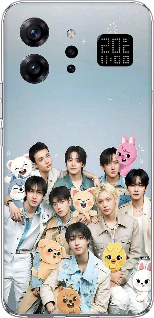 Infinix Note 60 Ultra Uyumlu Tray Kids K-Pop Grubu ve SKZOO Temalı Baskılı Silikon Kılıf