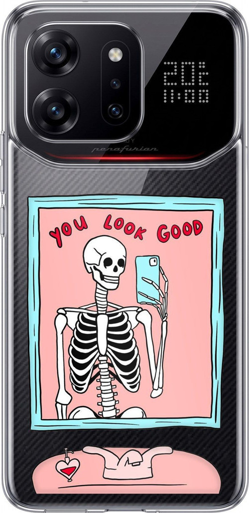 Infinix Note 60 Ultra Uyumlu You Look Good İskelet Tasarımlı Baskılı Silikon Kılıf