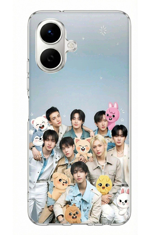 Infinix Smart 10 Uyumlu Tray Kids K-Pop Grubu ve SKZOO Temalı Baskılı Silikon Kılıf