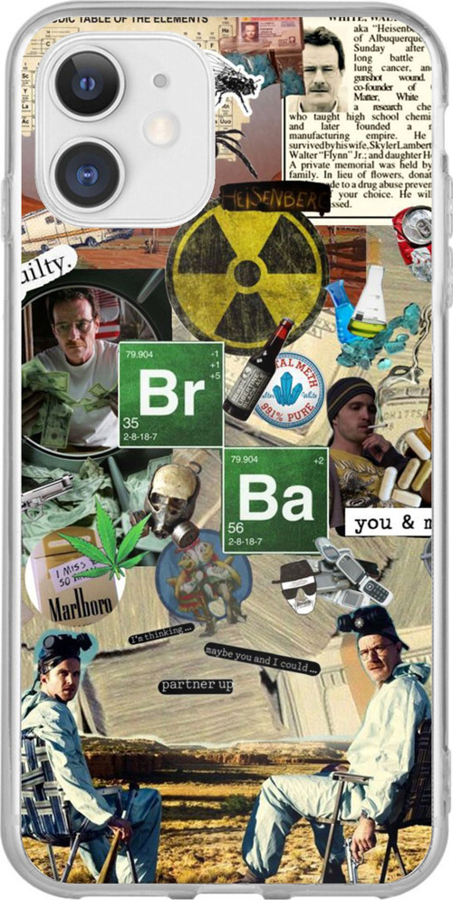 iPhone 11 Uyumlu Breaking Bad Kolaj Baskılı Silikon Kılıf