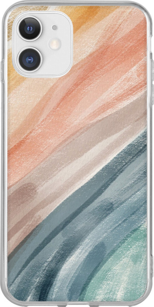 iPhone 11 Uyumlu Modern Renk Paleti Baskılı Silikon Kılıf