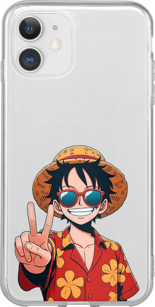 iPhone 11 Uyumlu Monkey D. Luffy Tasarımlı Baskılı Silikon Kılıf