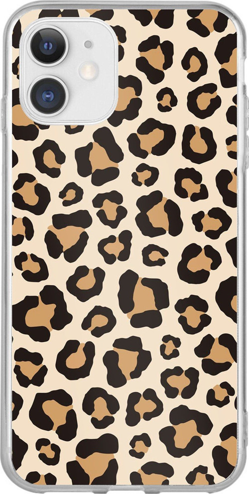 iPhone 11 Uyumlu Vahşi Zarafet Leopar Desenli Baskılı Silikon Kılıf