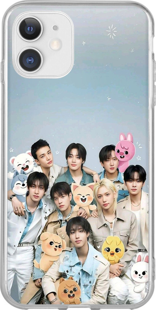 iPhone 11 Uyumlu Tray Kids K-Pop Grubu ve SKZOO Temalı Baskılı Silikon Kılıf