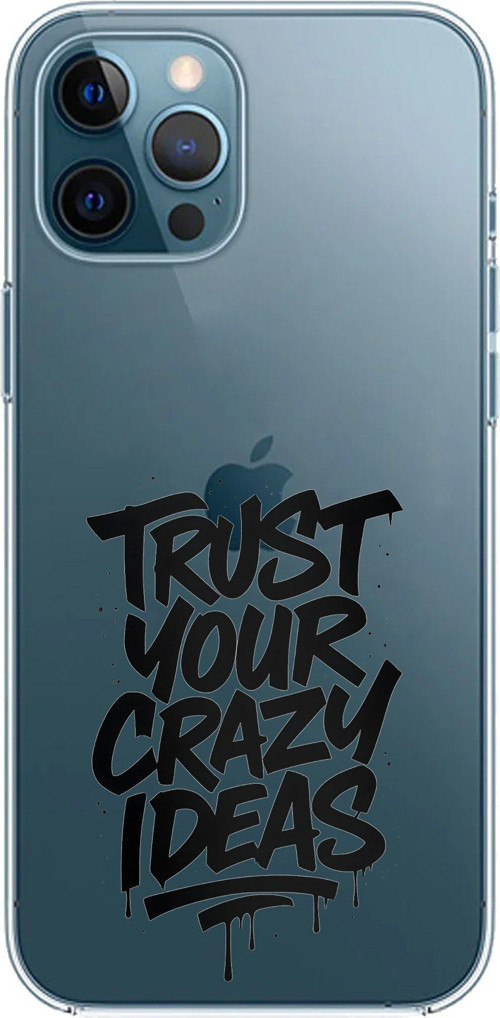 iPhone 12 PRO MAX Uyumlu Crazy Trust Baskılı Silikon Kılıf