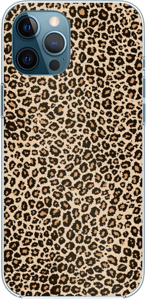 iPhone 12 PRO MAX Uyumlu Leopar Tasarımlı Baskılı Silikon Kılıf