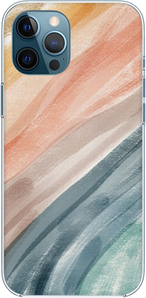iPhone 12 PRO MAX Uyumlu Modern Renk Paleti Baskılı Silikon Kılıf