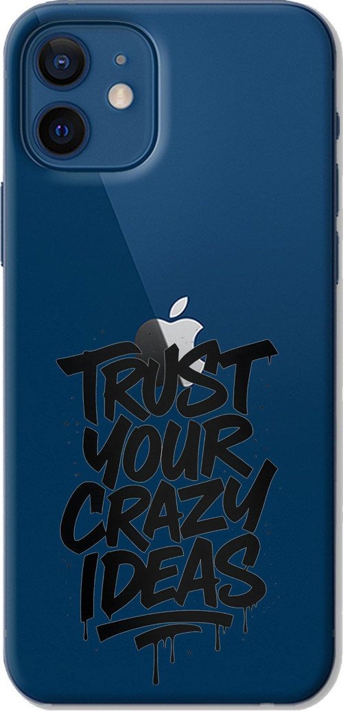 iPhone 12-12 PRO Uyumlu Crazy Trust Baskılı Silikon Kılıf