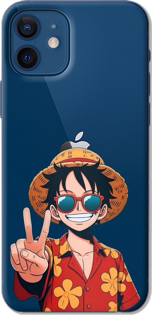 iPhone 12-12 PRO Uyumlu Monkey D. Luffy Tasarımlı Baskılı Silikon Kılıf