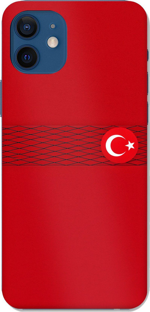 iPhone 12-12 PRO Uyumlu Türk Milli Takım Izgara Desenli Forma Baskılı Silikon Kılıf