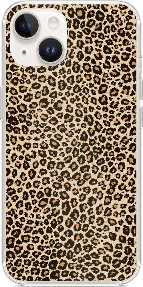 iPhone 14 PLUS Uyumlu Leopar Tasarımlı Baskılı Silikon Kılıf