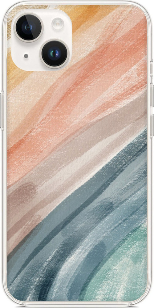 iPhone 14 PLUS Uyumlu Modern Renk Paleti Baskılı Silikon Kılıf