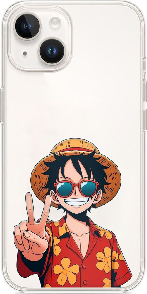 iPhone 14 PLUS Uyumlu Monkey D. Luffy Tasarımlı Baskılı Silikon Kılıf