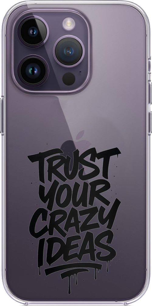 iPhone 14 PRO MAX Uyumlu Crazy Trust Baskılı Silikon Kılıf