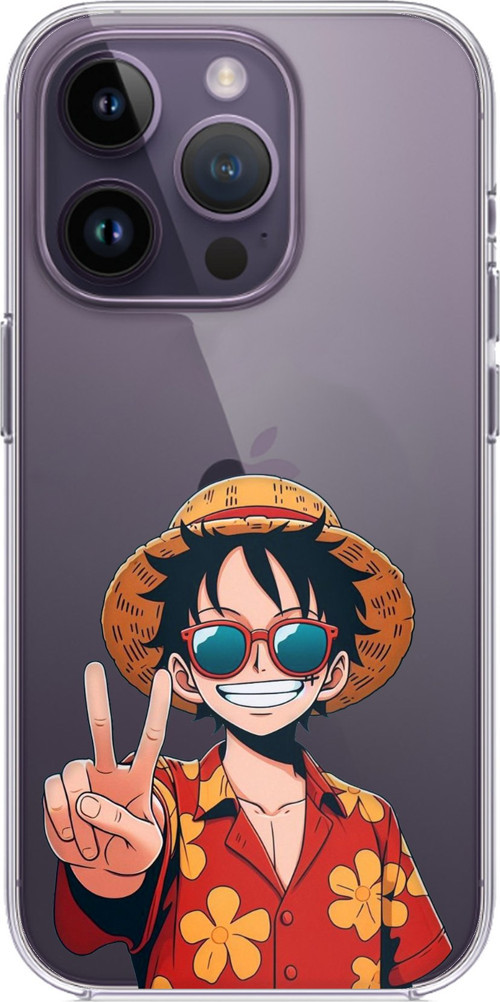 iPhone 14 PRO MAX Uyumlu Monkey D. Luffy Tasarımlı Baskılı Silikon Kılıf