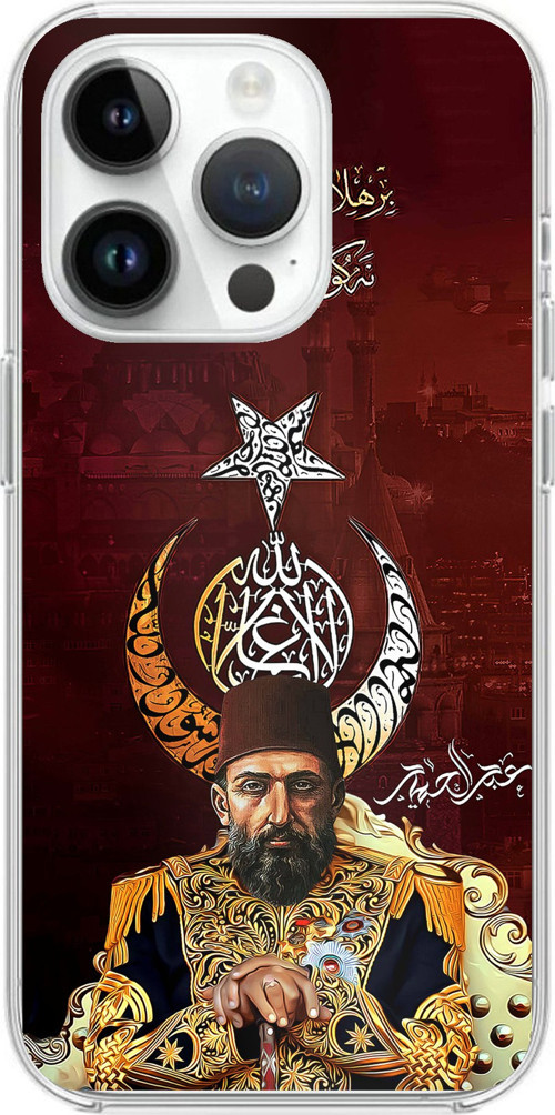 iPhone 14 PRO Uyumlu Abdülhamid Han Baskılı Silikon Kılıf