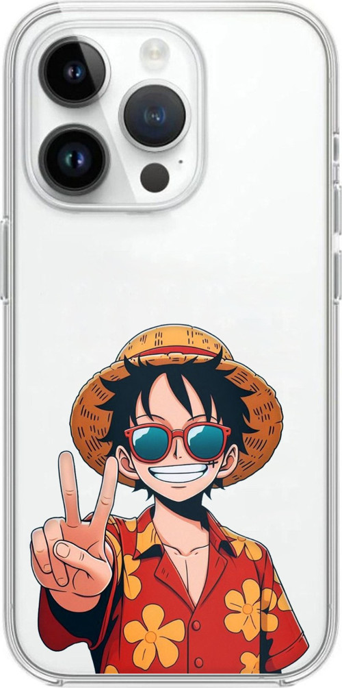 iPhone 14 PRO Uyumlu Monkey D. Luffy Tasarımlı Baskılı Silikon Kılıf