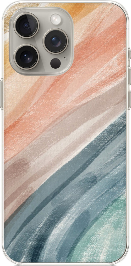 iPhone 15 PRO MAX Uyumlu Modern Renk Paleti Baskılı Silikon Kılıf