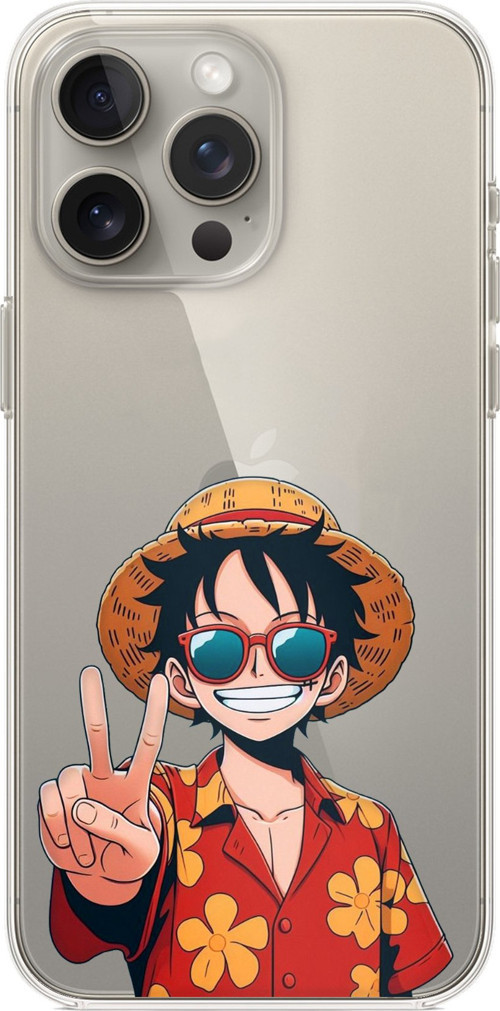 iPhone 15 PRO MAX Uyumlu Monkey D. Luffy Tasarımlı Baskılı Silikon Kılıf