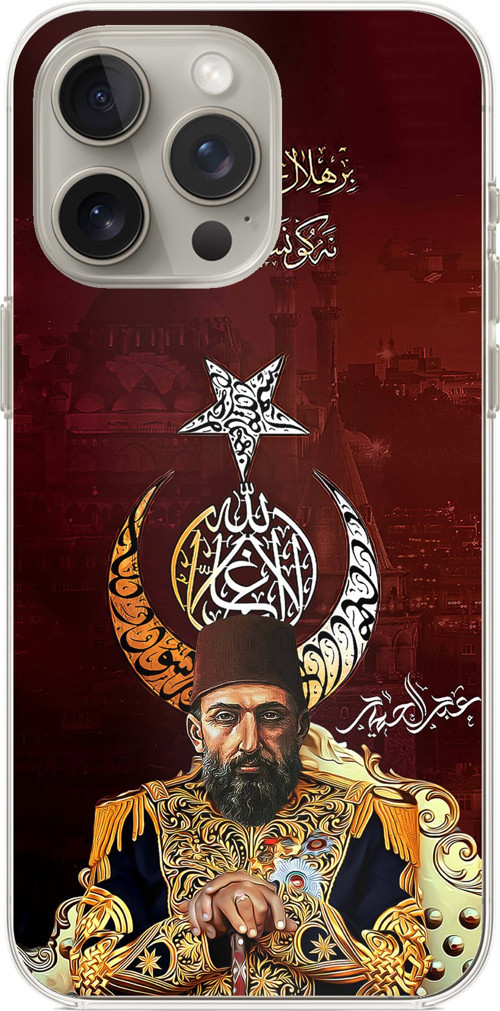 iPhone 15 PRO Uyumlu Abdülhamid Han Baskılı Silikon Kılıf